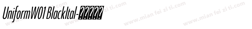UniformW01 BlackItal字体转换